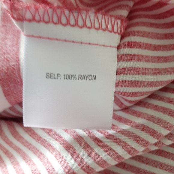 Jane and Delancey Striped Long Sleeve Button Up w/Back Buttons Red White Size L - Picture 10 of 12